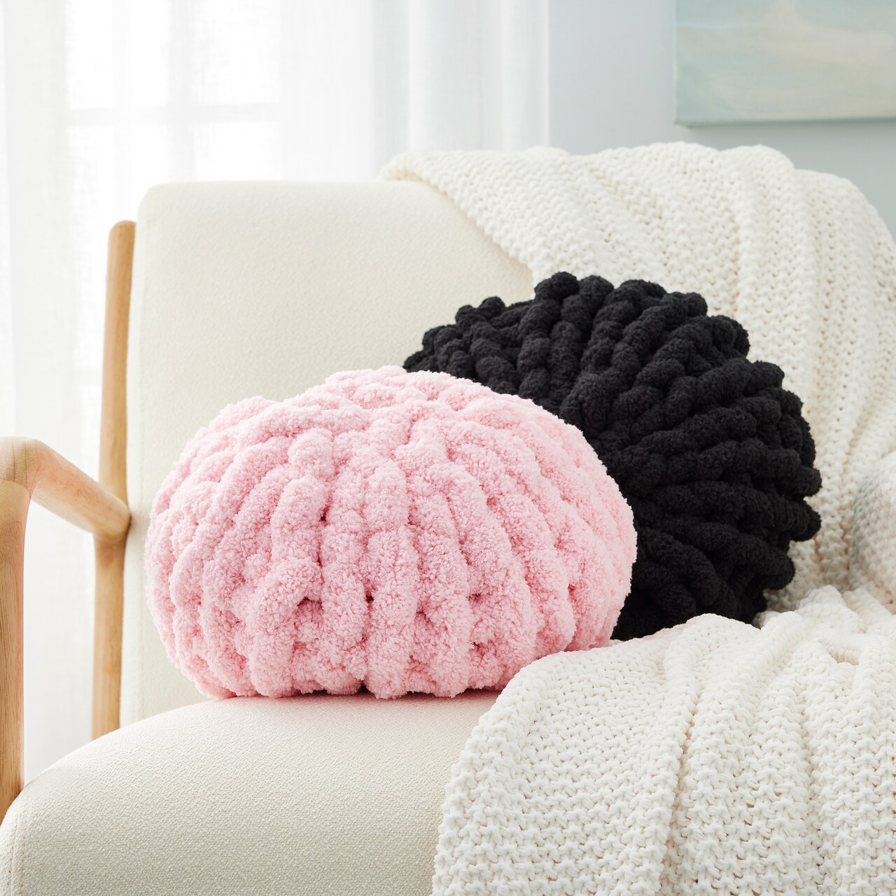 Chunky Hand Knit Pillow